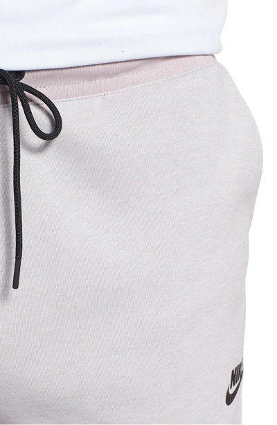 Shop Nike Nsw Tech Fleece Shorts In Particle Rose/ Heather/ Black