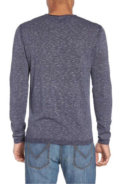 Shop John Varvatos Slim Fit Cotton Blend Sweater In Officer Blue