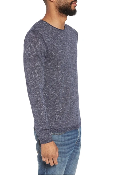 Shop John Varvatos Slim Fit Cotton Blend Sweater In Officer Blue