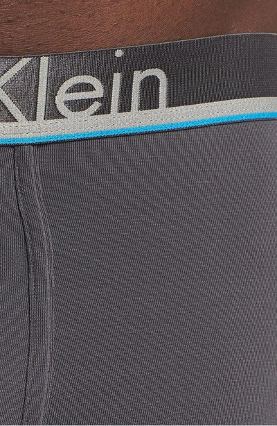 Shop Calvin Klein 3-pack Comfort Microfiber Boxer Briefs In Navy/ Grey/ Blue