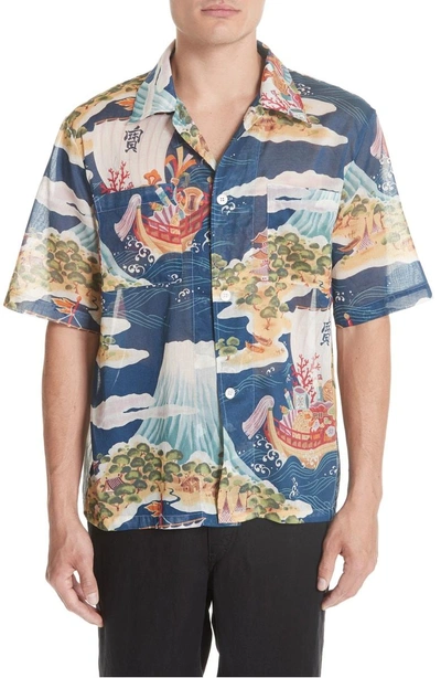 Shop Our Legacy Box Fit Print Camp Shirt In Crossing The 7 Seas