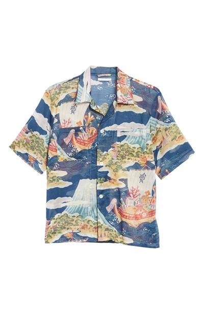 Shop Our Legacy Box Fit Print Camp Shirt In Crossing The 7 Seas