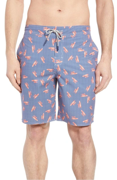 Shop Johnnie-o Fin Swim Trunks In Twilight