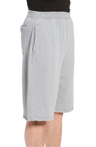 Shop Atm Anthony Thomas Melillo Pigment Wash French Terry Shorts In Faded Grey