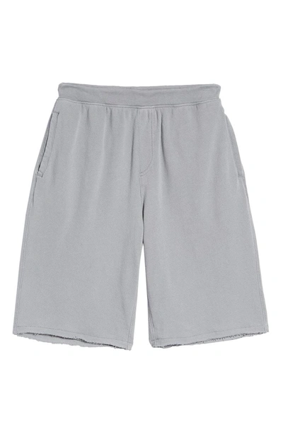 Shop Atm Anthony Thomas Melillo Pigment Wash French Terry Shorts In Faded Grey