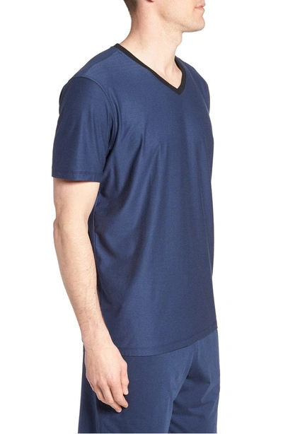 Shop Daniel Buchler Pima Cotton & Modal V-neck T-shirt In Navy