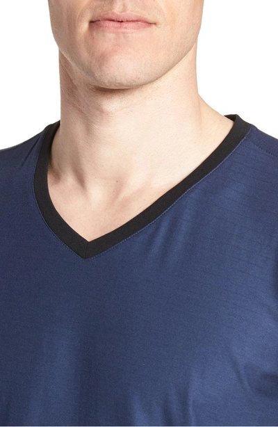 Shop Daniel Buchler Pima Cotton & Modal V-neck T-shirt In Navy
