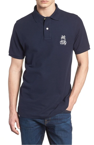 Shop Psycho Bunny Camo Polo In Navy