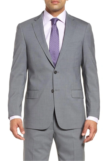 Shop Hart Schaffner Marx Classic Fit Solid Stretch Wool Suit In Grey