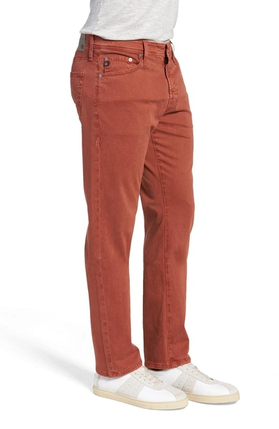 Shop Ag Everett Sud Slim Straight Fit Pants In Sulfur Dried Sumac