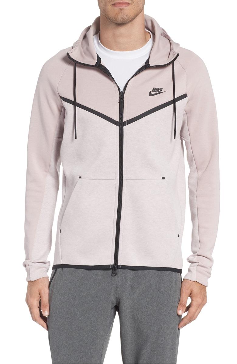 Nike Men's Sportswear Tech Fleece Windrunner Zip Hoodie In Pink | ModeSens