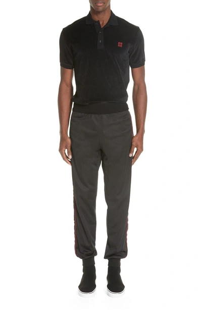 Shop Givenchy Piped Track Pants In Black