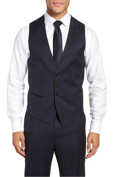 Shop Hugo Boss Wilson Cyl Slim Fit Vest In Dark Blue
