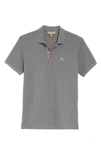 Shop Burberry Hartford Polo In Mid Grey