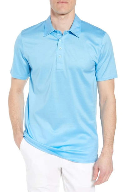 Shop G/fore Essential Regular Fit Polo In Pacific