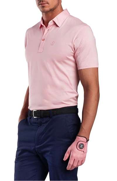 Shop G/fore Essential Regular Fit Polo In Blush