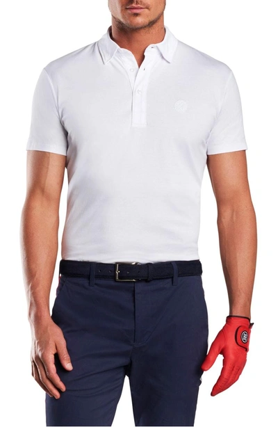 Shop G/fore Essential Regular Fit Polo In Snow
