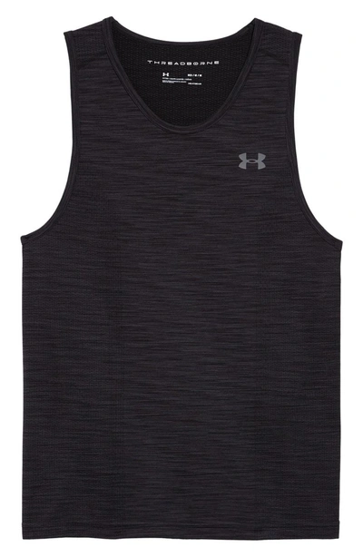 Shop Under Armour Threadborne Seamless Tank In Black/ Graphite