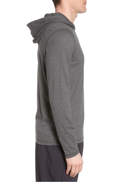 Shop Prana Cotton Blend Hoodie In Charcoal