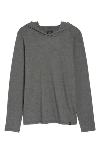 Shop Prana Cotton Blend Hoodie In Charcoal