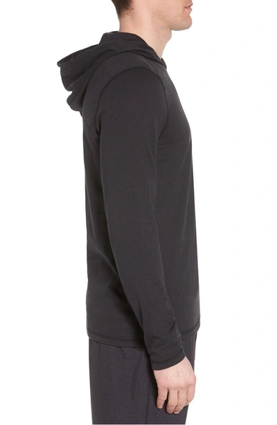 Shop Prana Cotton Blend Hoodie In Black