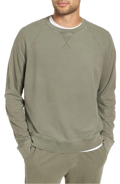 Shop Atm Anthony Thomas Melillo Pima Cotton Regular Fit Sweatshirt In Dusty Olive