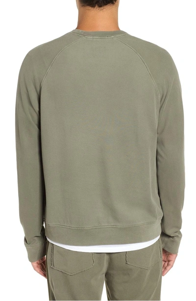 Shop Atm Anthony Thomas Melillo Pima Cotton Regular Fit Sweatshirt In Dusty Olive