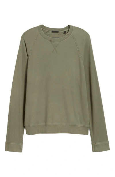 Shop Atm Anthony Thomas Melillo Pima Cotton Regular Fit Sweatshirt In Dusty Olive