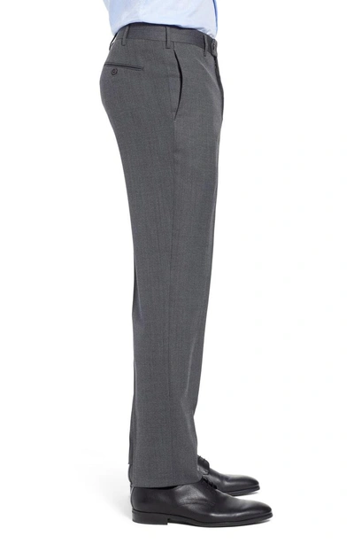 Shop Zanella Parker Solid Stretch Trousers In Grey