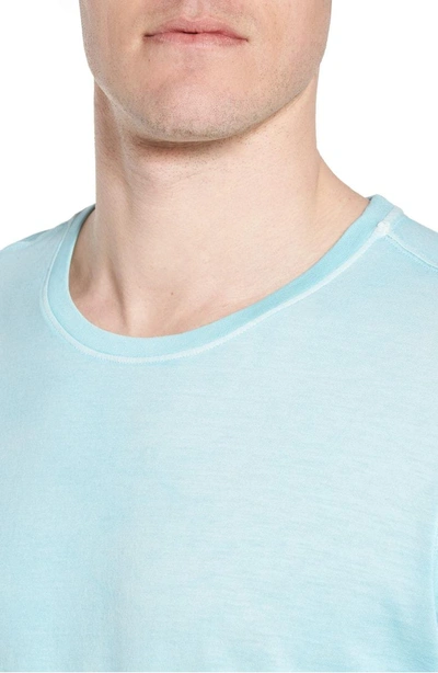 Shop Daniel Buchler Peruvian Pima Cotton Crewneck T-shirt In Bright Blue