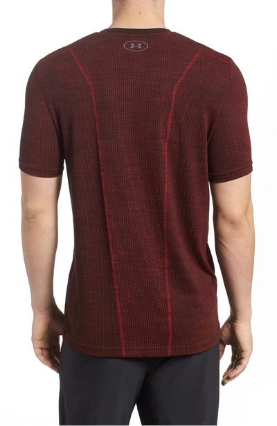 Shop Under Armour Threadborne Regular Fit T-shirt In Rapture Red/ Pierce