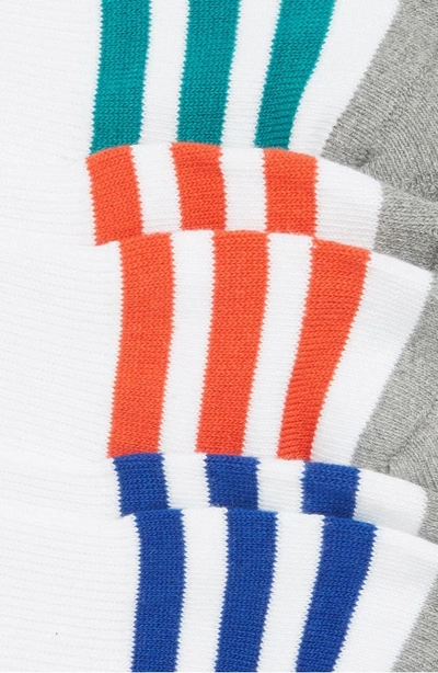 Shop Adidas Originals Roller Assorted 3-pack No-show Socks In White/ Royal/ Red/ Green