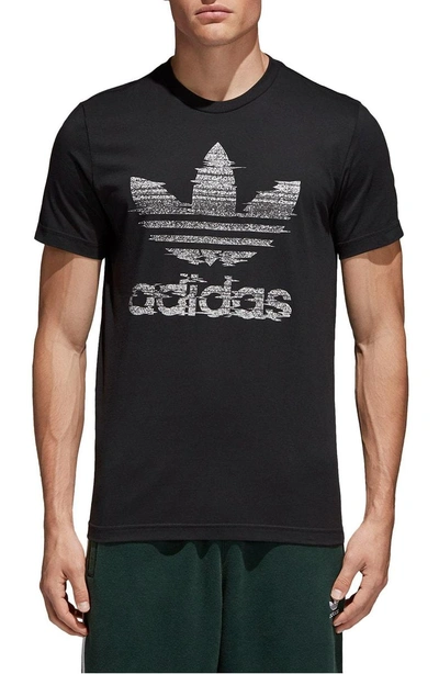 Shop Adidas Originals Traction Trefoil Graphic T-shirt In Black