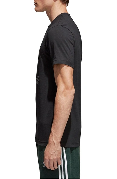 Shop Adidas Originals Traction Trefoil Graphic T-shirt In Black