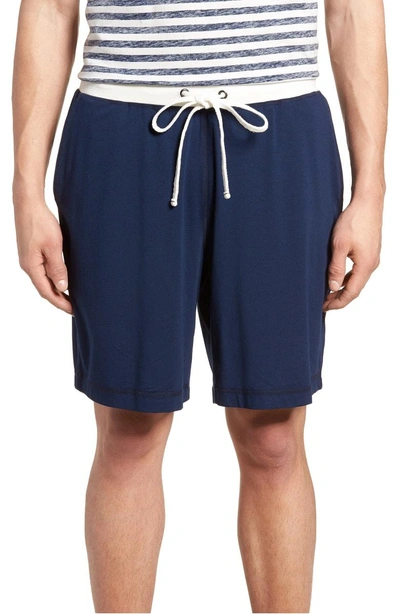 Shop Daniel Buchler Knit Shorts In Navy