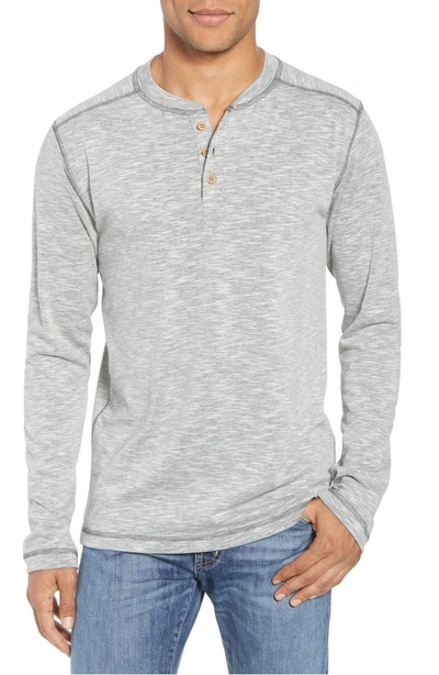 Shop Vintage 1946 Space Dyed Long Sleeve Henley In Light Grey
