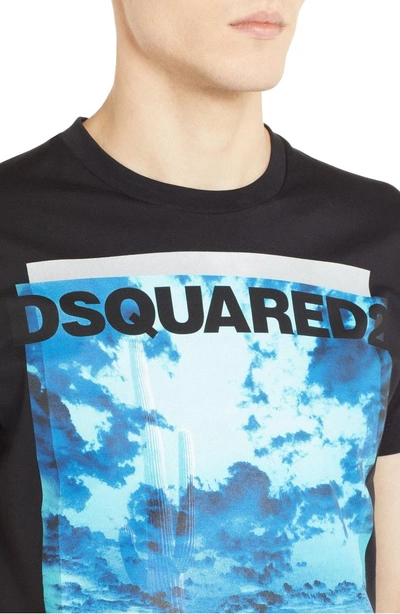 Shop Dsquared2 Picture Graphic T-shirt In Black