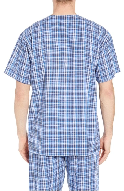 Shop Polo Ralph Lauren Walker Plaid Cotton & Linen Pajama Shirt In Walker Plaid/ Cruise Navy