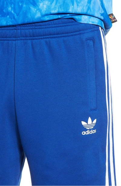 Shop Adidas Originals 3-stripes Shorts In Royal/ White
