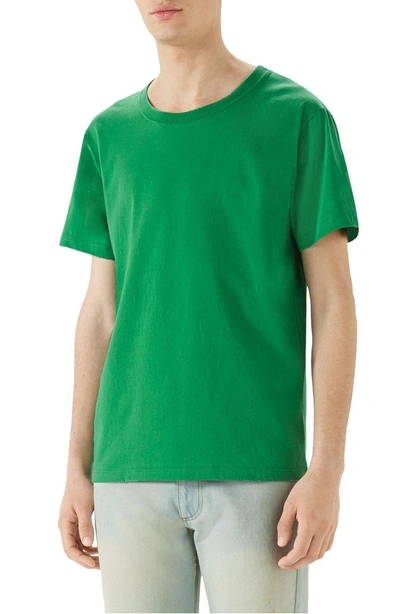 Shop Gucci Stamp Graphic T-shirt In Green