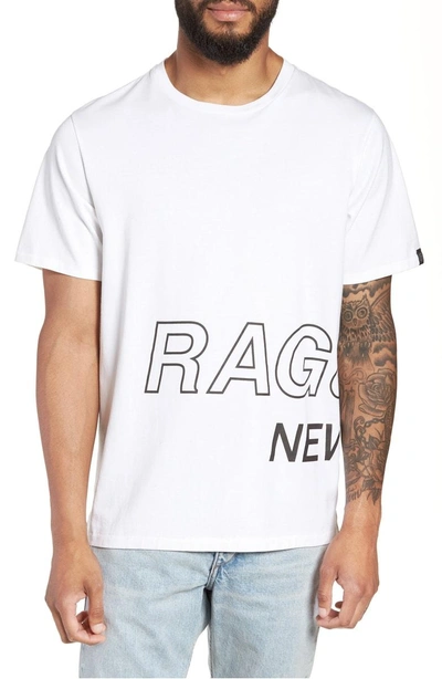 Shop Rag & Bone Wrap Around Crewneck T-shirt In White