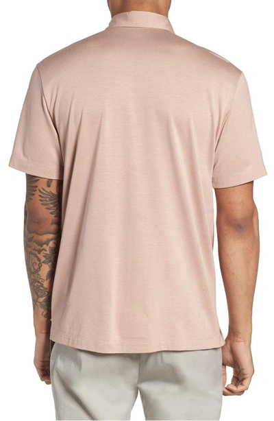 Shop Theory Incisive Silk & Cotton Short Sleeve Sport Shirt In Lotus