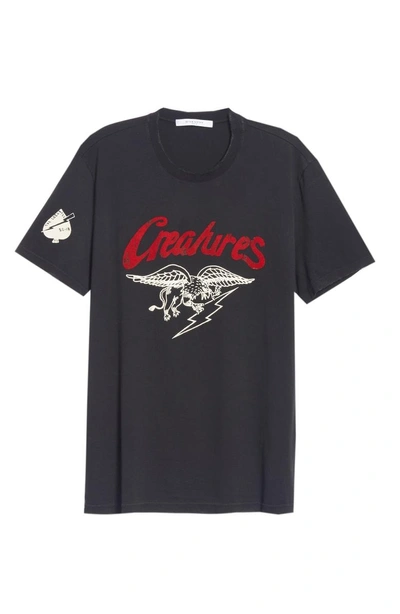 Shop Givenchy Creatures Graphic T-shirt In Black