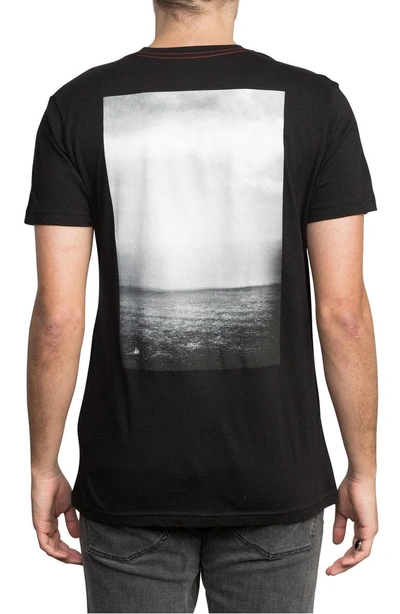 Shop Rvca Down Pour Graphic T-shirt In Black