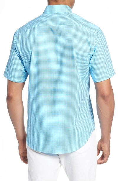 Shop Tailorbyrd Aden Regular Fit Sport Shirt In Aqua