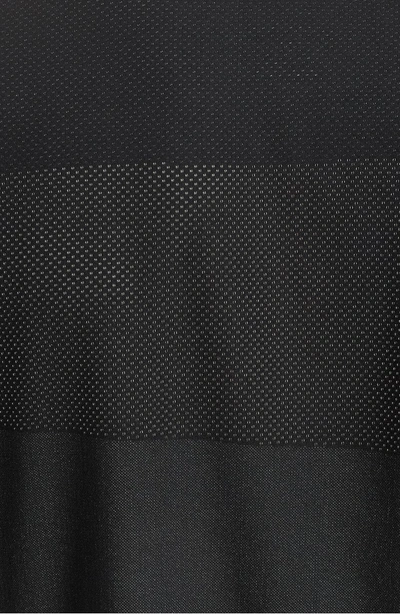 Shop Nike Crewneck Mesh T-shirt In Black/ White/ Mtlc Hematite