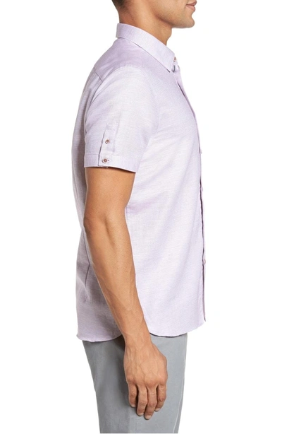 Shop Ted Baker Slim Fit Sport Shirt In Purple