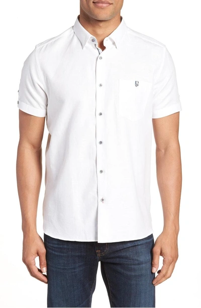 Shop Ted Baker Slim Fit Sport Shirt In White
