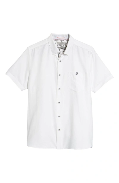 Shop Ted Baker Slim Fit Sport Shirt In White