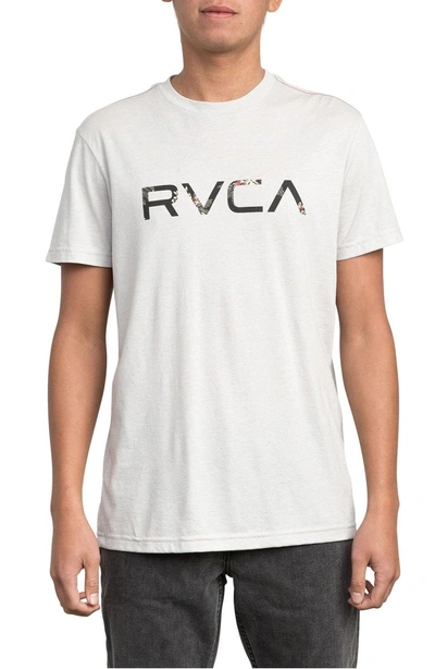 Shop Rvca Mcfloral T-shirt In Warm Grey